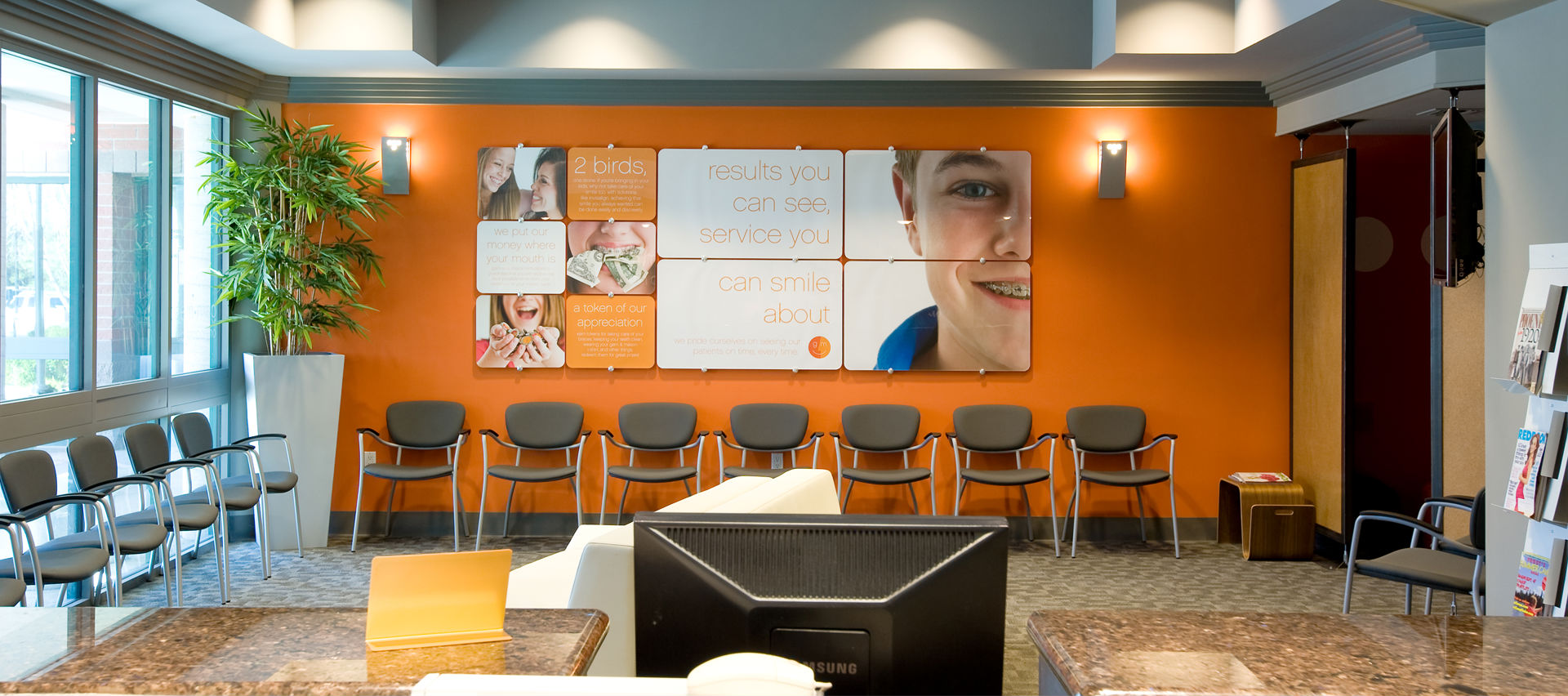 office lobby - garn and mason orthodontic office tour